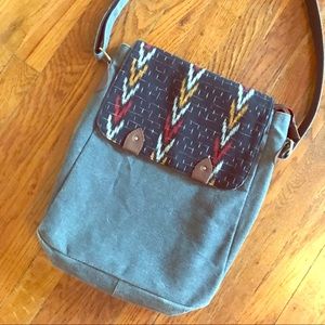 Grey Canvas Side Bag by The Village Experience